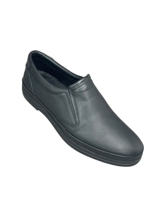 Smart Steps Leder Herren Freizeitschuhe Schwarz