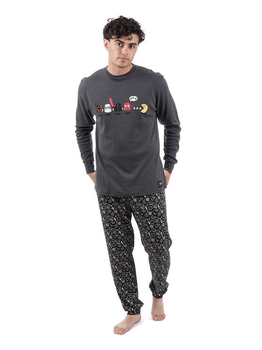 Men's Pyjamas Sara "pac-man" Anthracite Black 1235