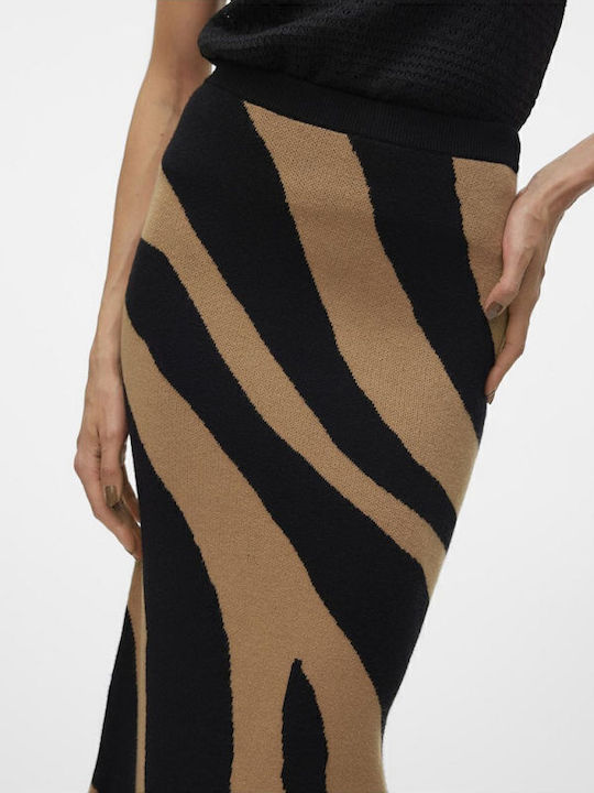 Midi Φούστα Black/Brown