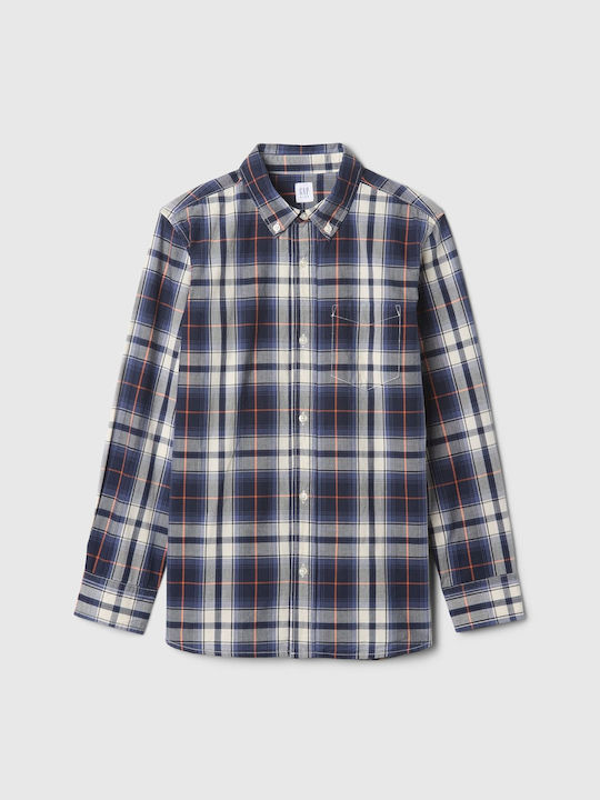 GAP Kids Checked Shirt Blue