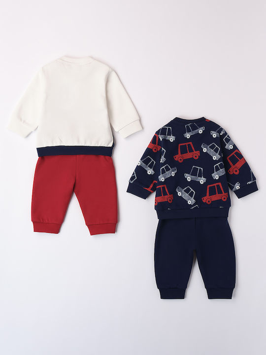 iDO Kids Sweatpants Set Blue-red 4pcs