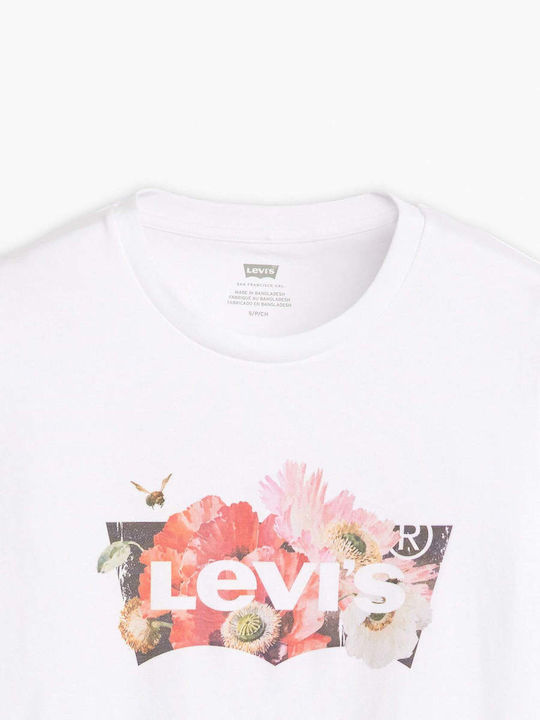 The Perfect Damen T-Shirt Blumen Weiß