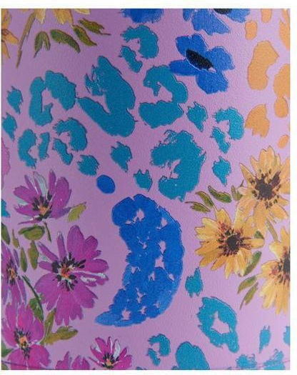 Chilly's Original Series Coffee Cup Glass Thermos Stainless Steel BPA Free 340ml Floral Leopard Blossom