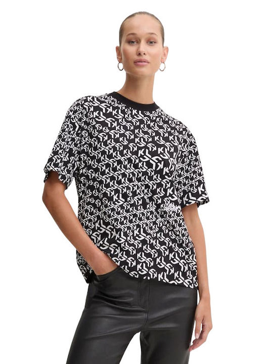 Karl Lagerfeld Femeie Tricou Black / White