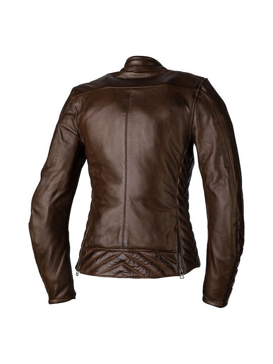 RST Damen Motorradjacke Leder Braun