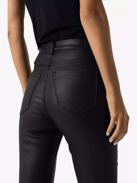 Women's Fabric Trousers Flared Black