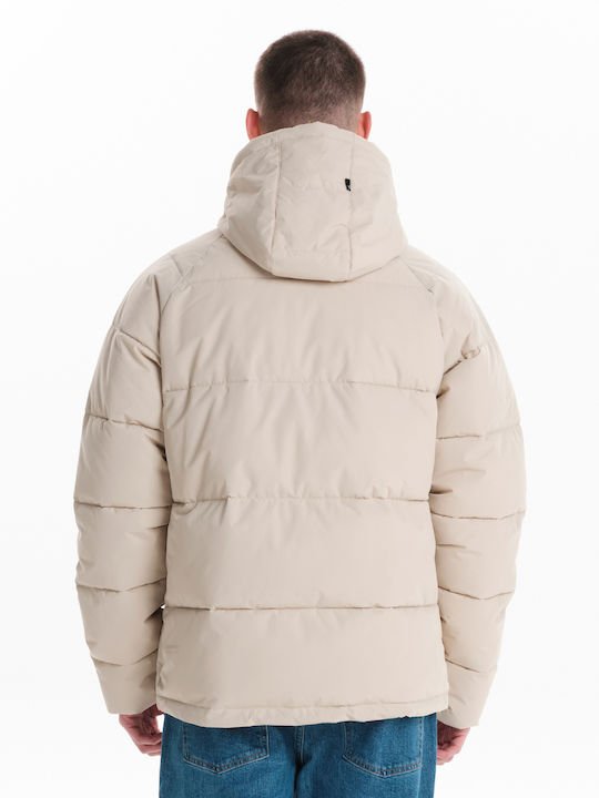 Winter Jacket Puffer Waterproof and Windproof Ecru