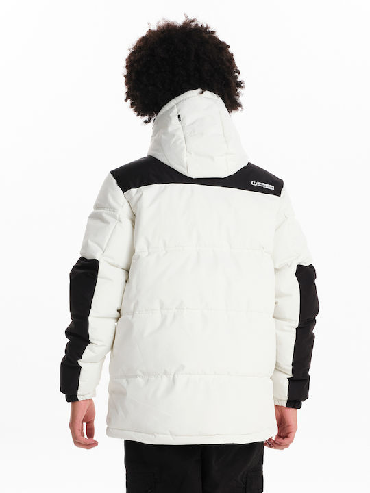 Winter Jacket Puffer White/Black