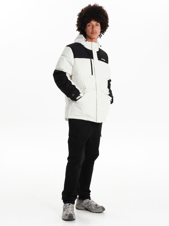 Winter Jacket Puffer White/Black