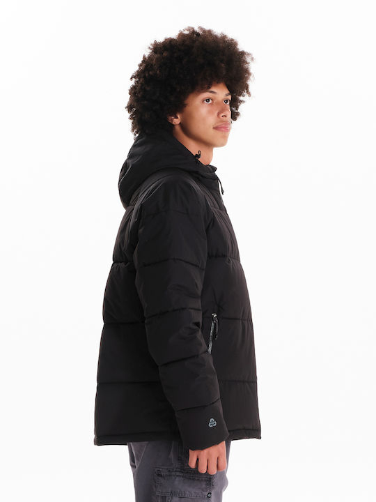Winter Jacket Puffer Waterproof and Windproof Black