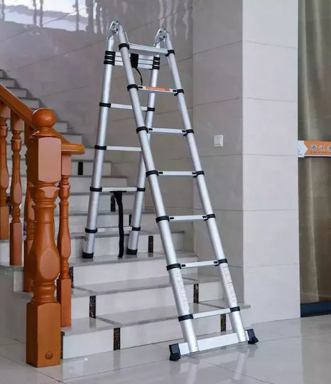 Kevard Teleskopische Leiter Aluminium Stufen mit maximaler Höhe 3.2m Klappbar