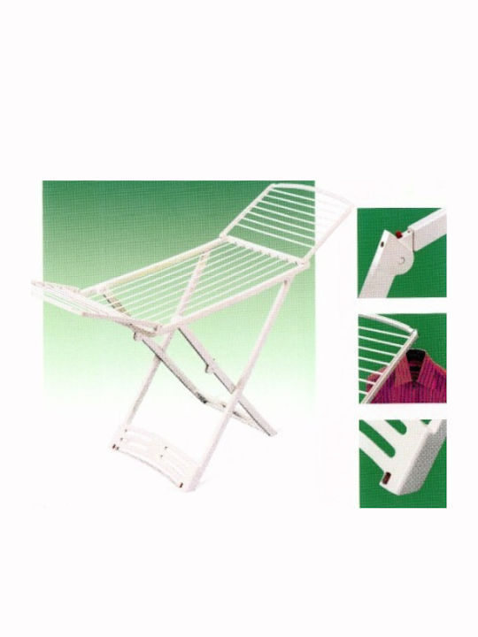 Vileda Solar Plastic Folding Floor Clothes Drying Rack 182x55cm