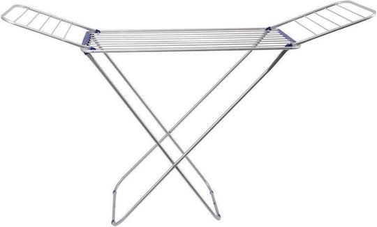 Viosarp Folding Floor Clothes Drying Rack Made of Aluminum Silver - Green with Hanging Length 18m