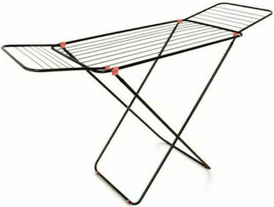 Sidirela Folding Floor Metallic Clothes Drying Rack with Hanging Length 20m E-3398