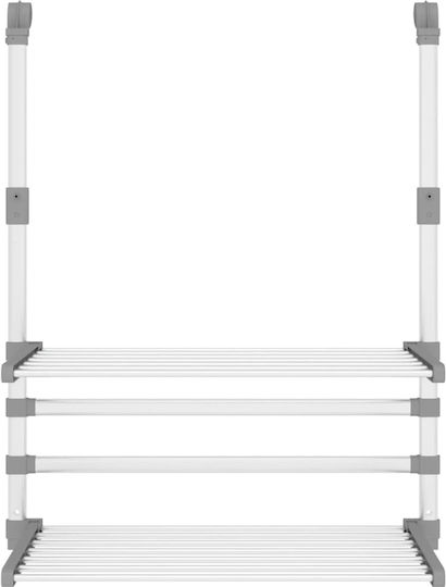vidaXL Folding Hanging Clothes Drying Rack Made of Aluminum with Hanging Length 7m