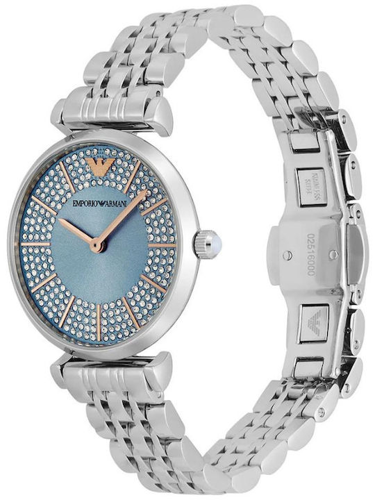 Emporio Armani Gianni T-bar Women's Watch with Silver Metal Bracelet