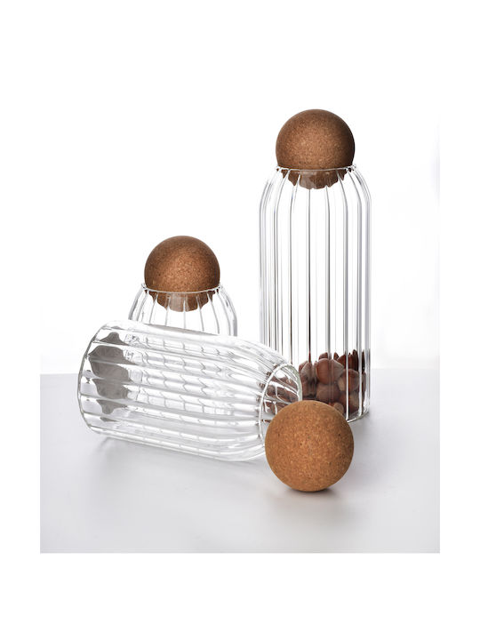 Mondex General Use Glass Vase with Cork Transparent 640ml 1 Piece