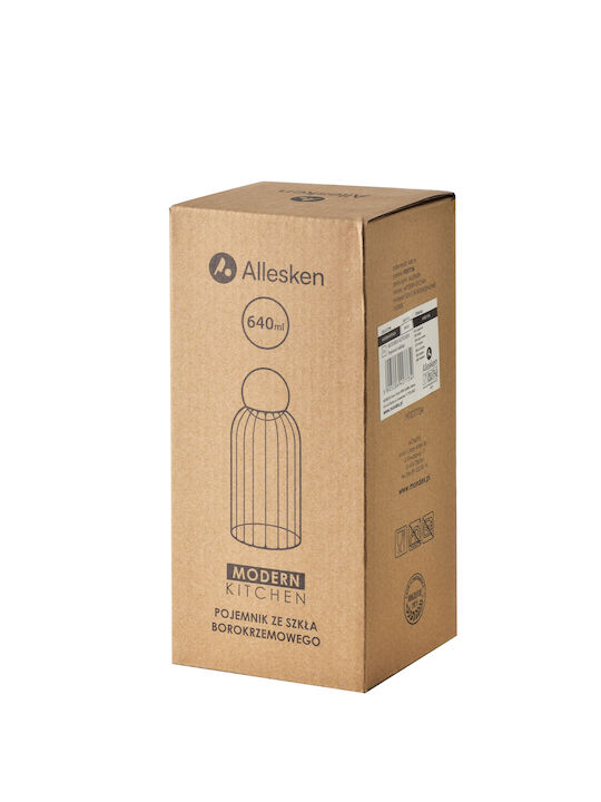 Mondex General Use Glass Vase with Cork Transparent 640ml 1 Piece