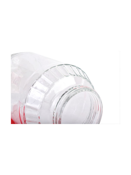 Mondex Set 6 Stück Allgemeine Verwendung Lebensmittelgläser mit Deckel Glas Transparent 2000ml 6 Stück