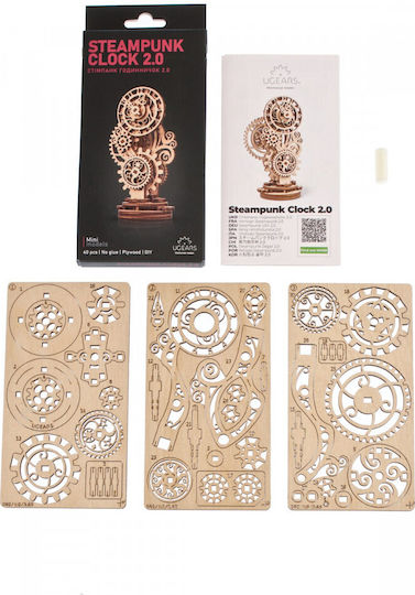 Ugears Дървена Конструктивна Игра Часовник Steampunk 2.0