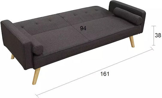 Rony Τριθέσιος Καναπές Κρεβάτι Brown/grey 179x80x75εκ.