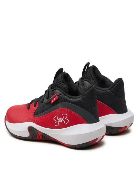 Lockdown 7 Kids Sports Shoes Basketball with Laces Red