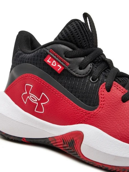 Lockdown 7 Kids Sports Shoes Basketball with Laces Red