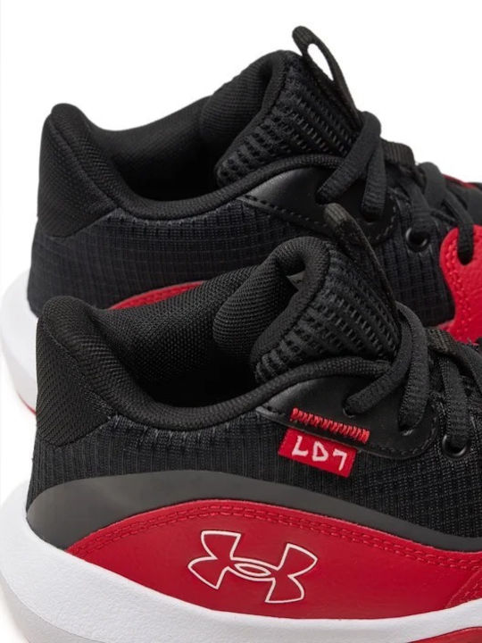 Lockdown 7 Kids Sports Shoes Basketball with Laces Red