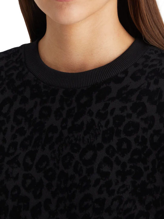 Flock Artwork Damen Sweatshirt Evening Black
