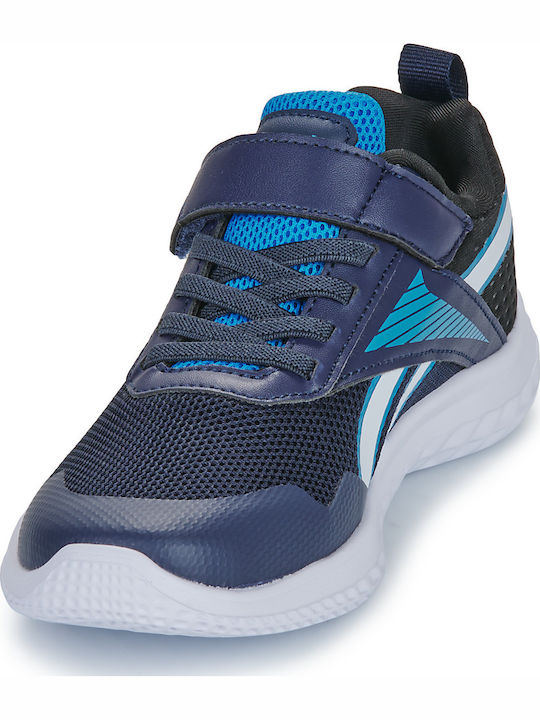 Rush Runner Rush Runner 5 PS Kids Sports Shoes Running with Hoop & Loop Closure Navy / Aqua / White