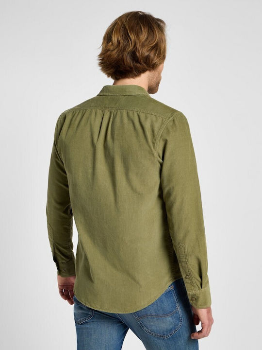 Lee Men's Shirt Long Sleeve Corduroy Mercantile Green