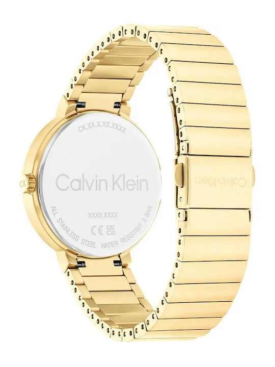 Calvin Klein Create Γυναικείο Ρολόι 36mm Μπαταρίας με Χρυσό Μεταλλικό Μπρασελέ