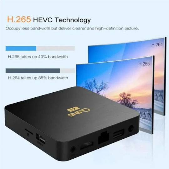 TV-Box Q96 X1 546897 mit WiFi USB 2.0 1GB RAM und 8GB Speicherplatz mit Betriebssystem Android 7.1
