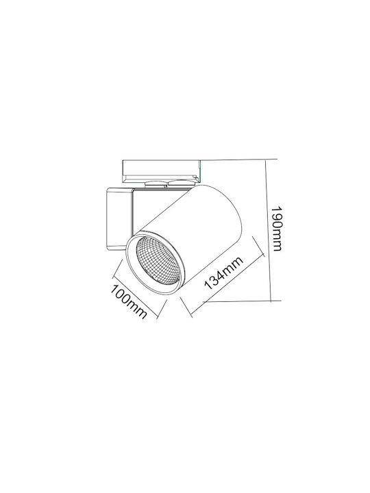 Aca Single LED Warm White Spot in White Color