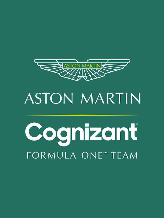 Бяла реплика на дълъг ръкав тениска Aston Martin F1