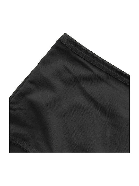 Βαμβακερά Hohe Taille Damen Slip MultiPack Schwarz