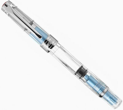 Twsbi Calligraphy Pen Broad Transparent with Blue Ink