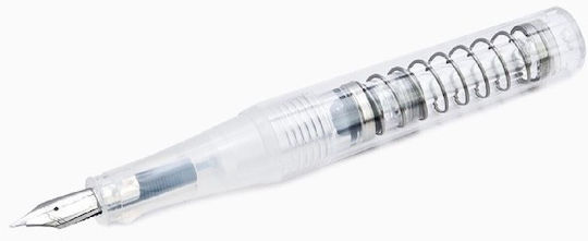 Twsbi Go Spring Load Mechanism Peniță de Caligrafie Fine Transparent cu Roșu Cerneală