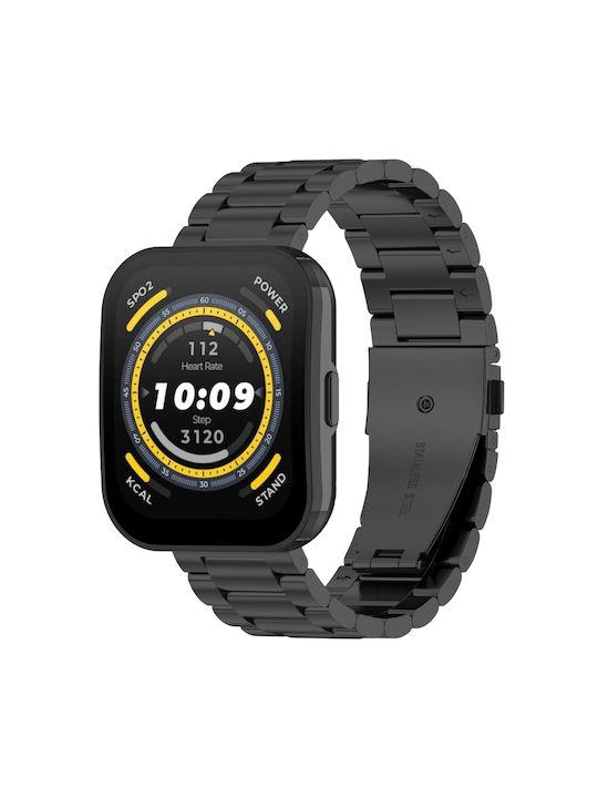 Λουράκι Ανοξείδωτο Ατσάλι Μαύρο (Huawei Watch 4Amazfit Bip 5)