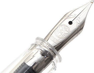 Twsbi Piston Filling Calligraphy Pen Fine Transparent With Red Ink