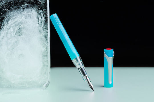 Twsbi Swype Füllfederhalter Kalligraphie Breite Blau aus Kunststoff mit Blauer Tintenfarbe