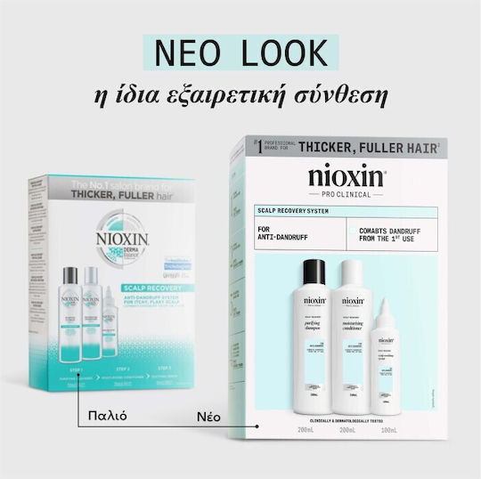 Nioxin Scalp Recovery Σετ Περιποίησης Μαλλιών κατά της Τριχόπτωσης για Λιπαρά Μαλλιά με Σαμπουάν, Conditioner & Serum 3τμχ