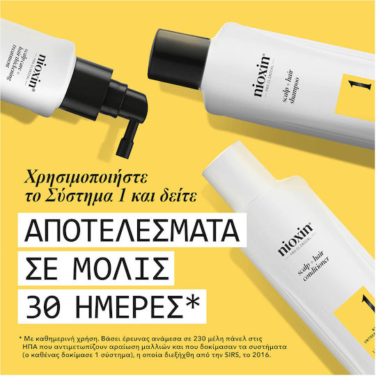 Nioxin System 1 Hair Treatment Set Against Hair Loss with Shampoo & Conditioner 3 Pieces