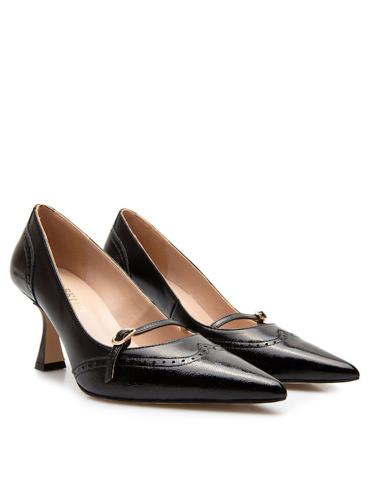 Labrini Patent Leather Black Heels