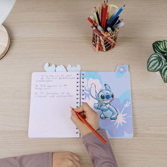 Kids Licensing Notebook Ruled A5 80 Sheets Stitch Watercolor 1pcs