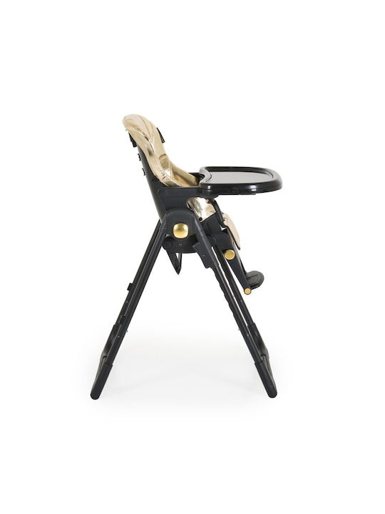 Cangaroo Tiramisu Foldable Baby Highchair 2 in 1 with Adjustable Height Gold Limited Edition