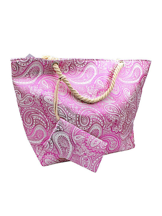 Fabric Beach Bag Pink Fabric Beach Bag Pink