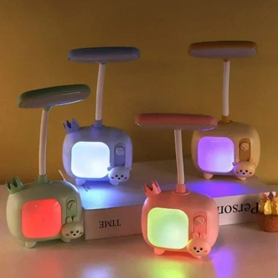Aerbes LED Kinder Schreibtischlampe Rosa 10x8x14εκ.