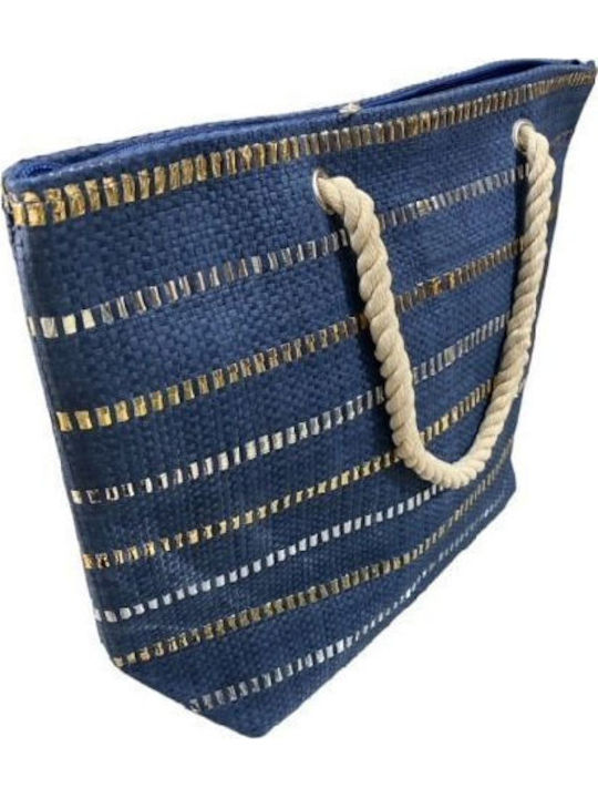 Stamion Stamion Strandtasche Aus Korbweide Blau