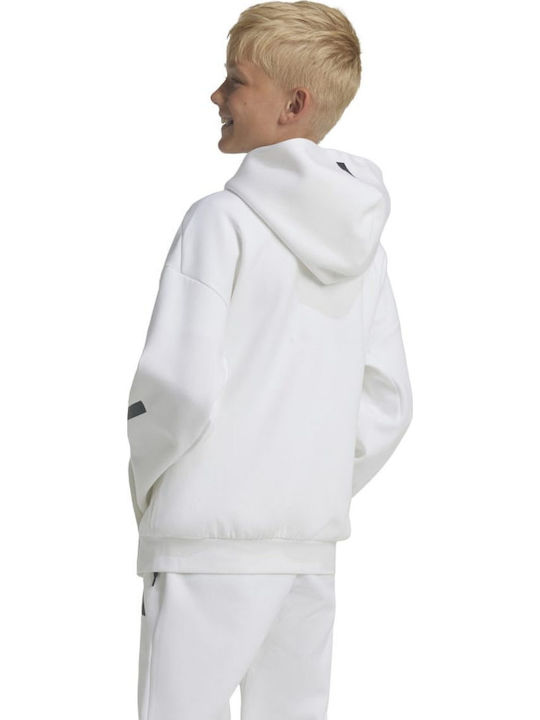 adidas Kids Sweatshirt Cardigan White